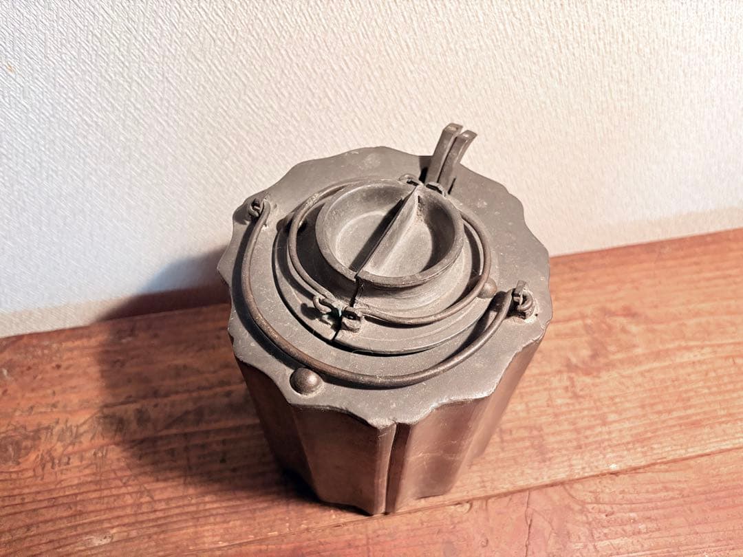 時代酒器 骨董 古玩 酒燗器 二重 ちろり 燗銅壷 熱燗器 酒沸 野燗炉