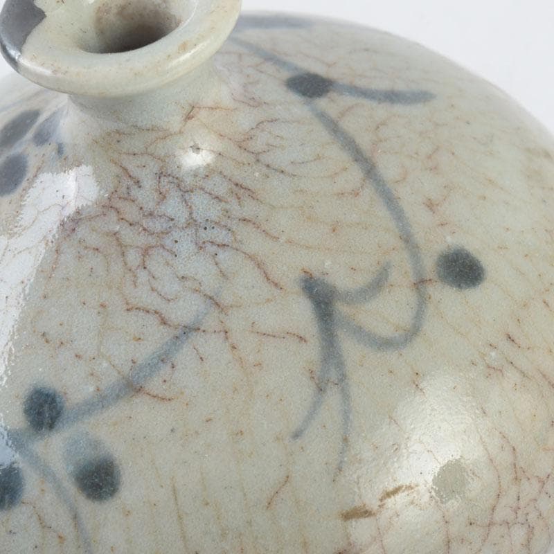 伊万里焼　古伊万里　染付　花文　油壷　小壷　V　9708