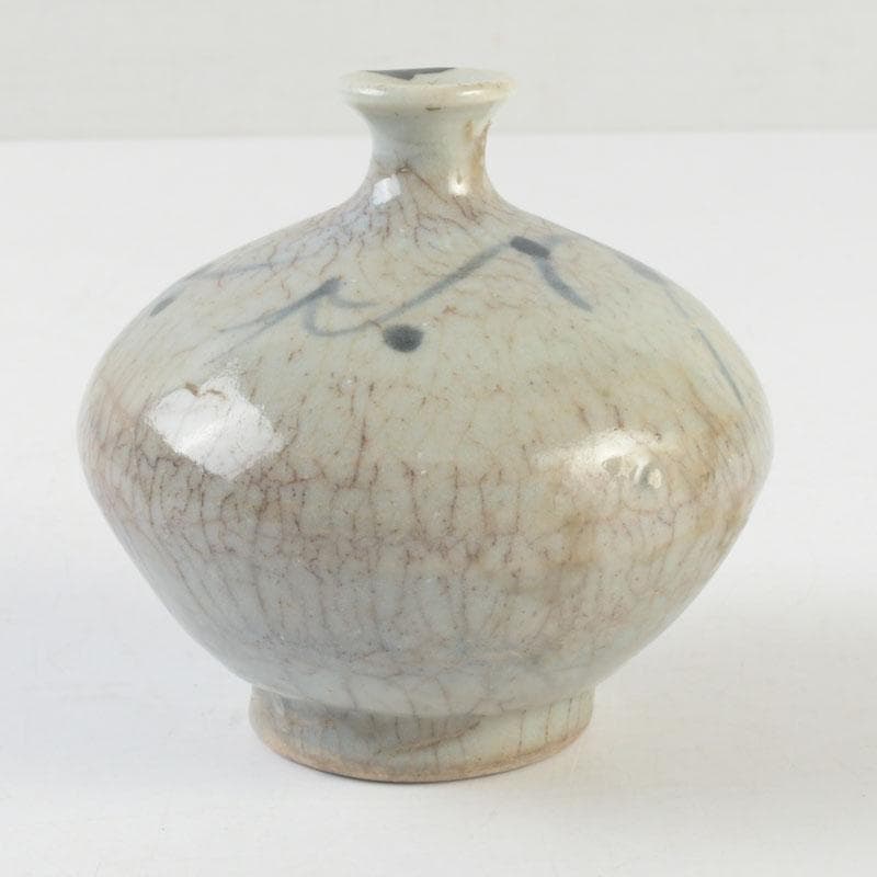 伊万里焼　古伊万里　染付　花文　油壷　小壷　V　9708