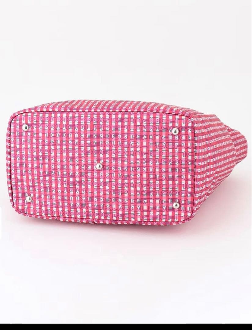 【新品タグ付】23区GOLF ピンク ロゴチェックバッグ