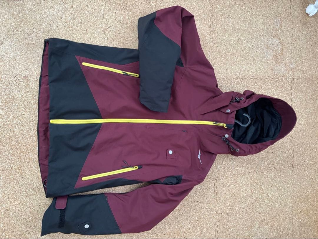 ミズノ バーガンディ スキーウェア上下