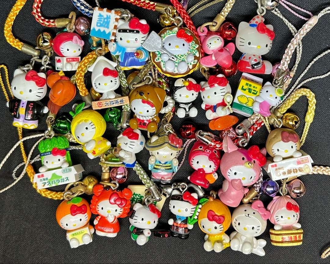レア　ご当地キティ　大量　25個まとめ売り　根付け　ストラップ　北海道　静岡