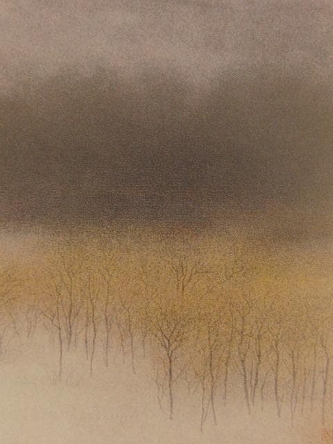 白井進、【白幻】、希少な額装用画集より、新品額装付、状態良好