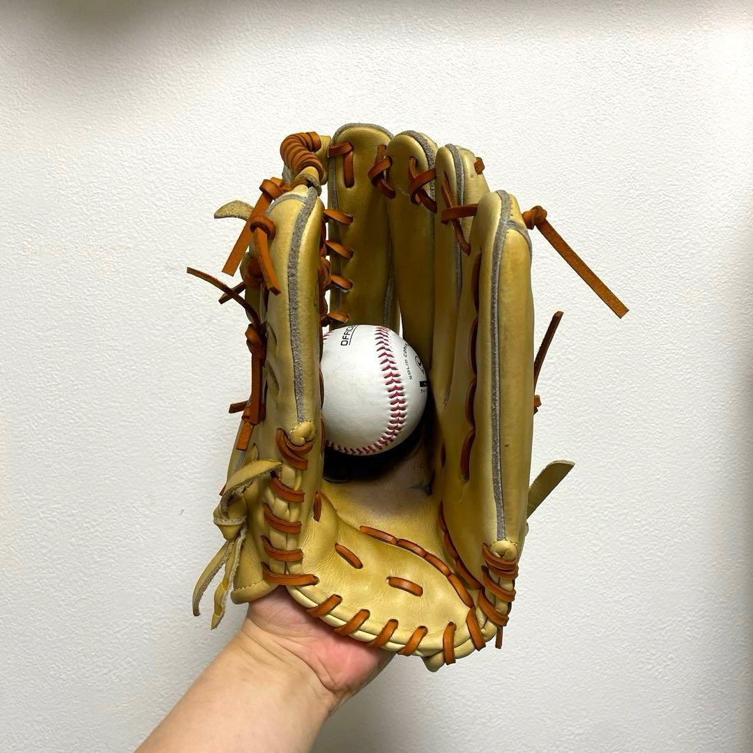 ミズノプロ 上林モデル 型抜群 即戦力 美品 軟式 外野手用グローブ