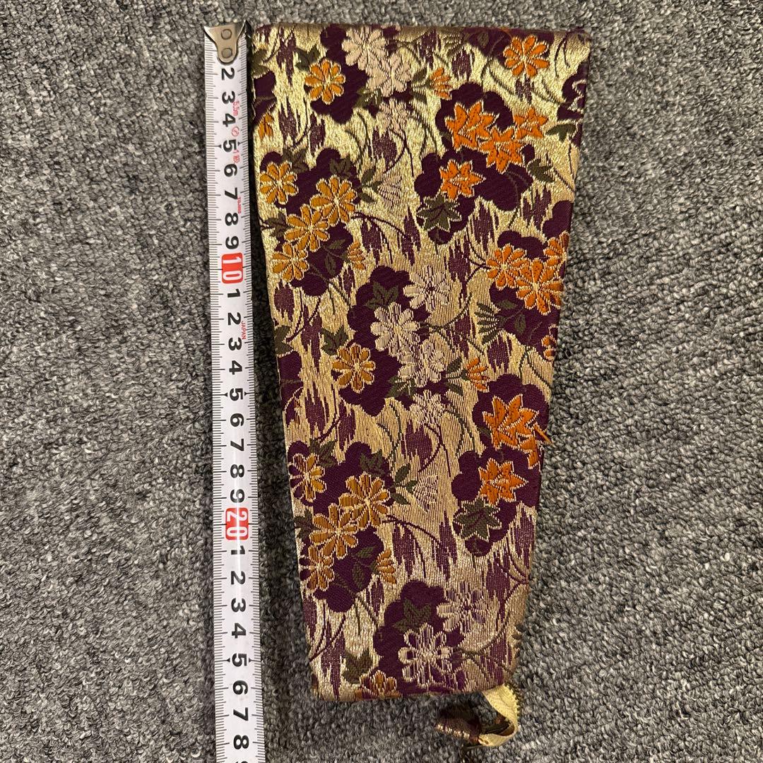 三味線バチ 花柄布地ケース付き