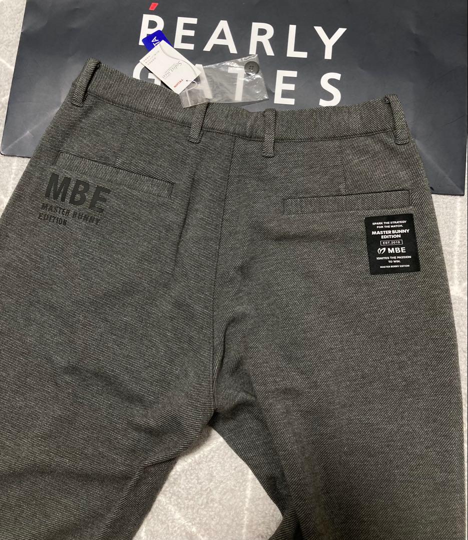 新品 パーリーゲイツ マスターバニー ソリストヒート ツイルパンツ(5)Lグレー