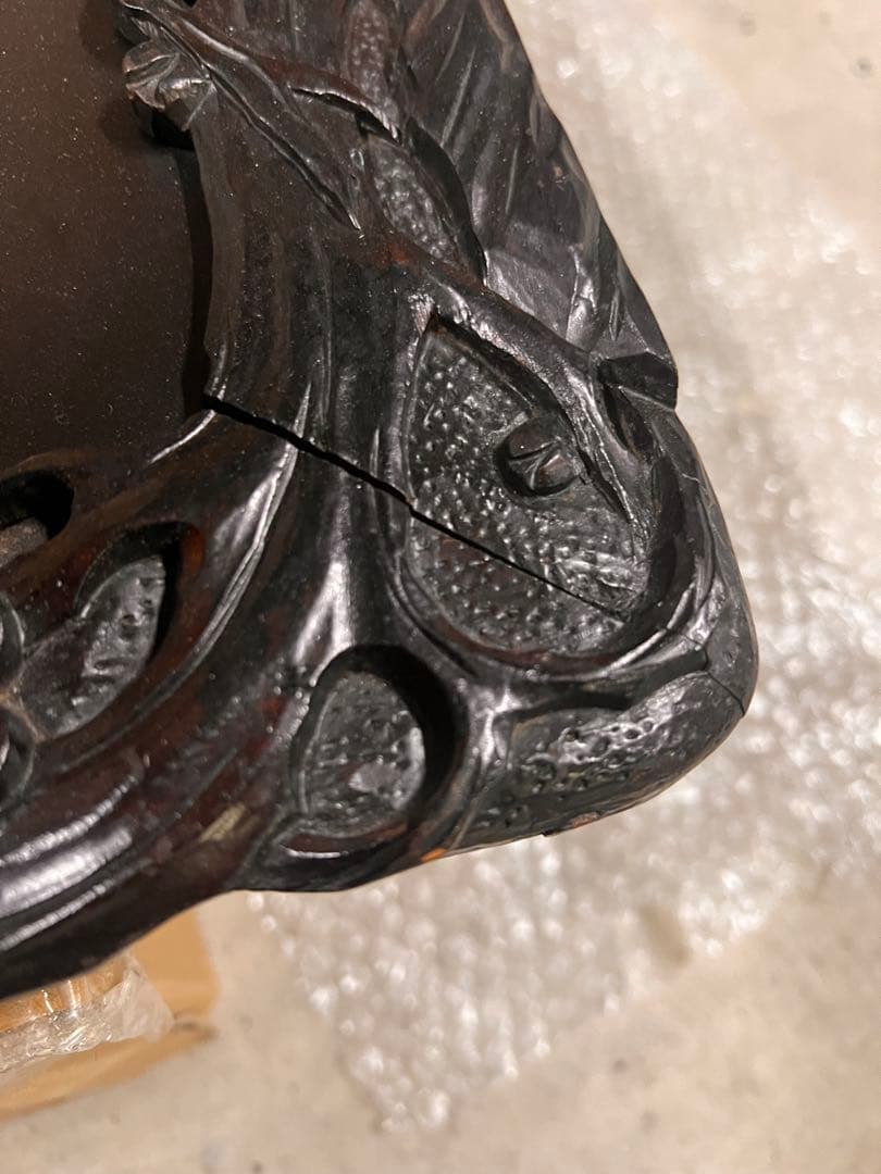 芝山象嵌、天然素材 漆器トレイ 金箔装飾