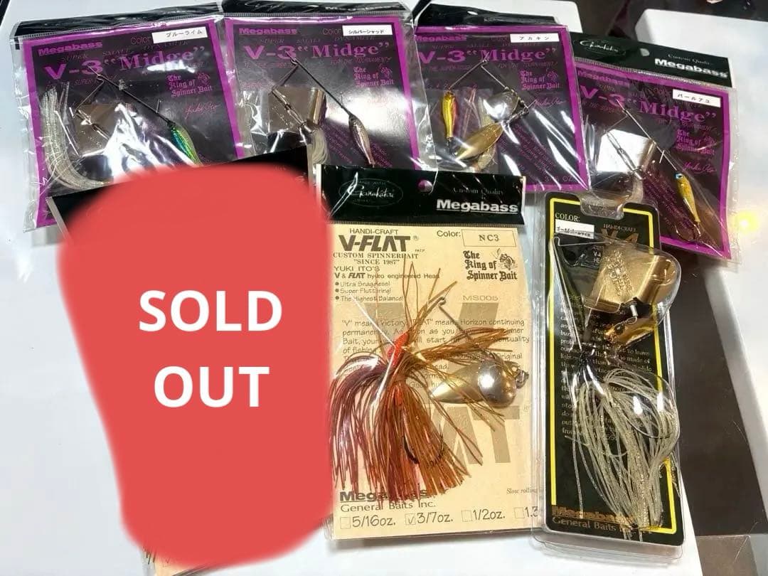 【激レア】megabass メガバス スピナーベイト、バズベイト7点セット