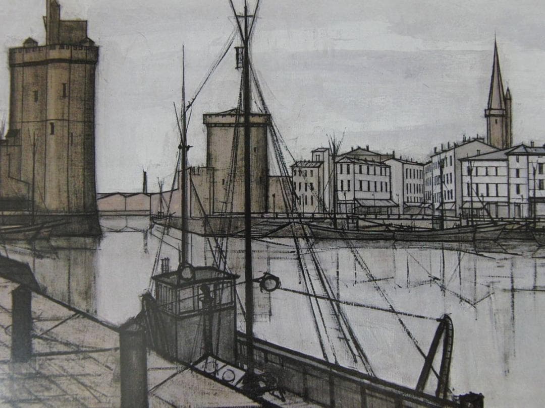 ベルナール・ビュッフェ、「Le port de La Rochelle」