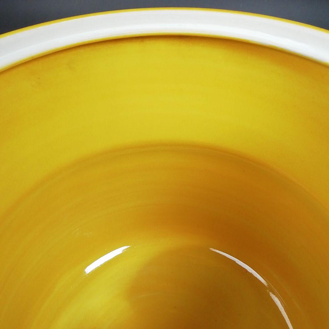 Ｔ９７１　皆具　『黄交趾釉　竹文』『平安　橋本城岳 造』　共箱　茶道具