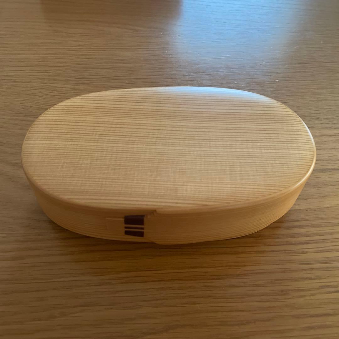 栗久 曲げわっぱ 弁当箱 キッズサイズ 女性用 小判型