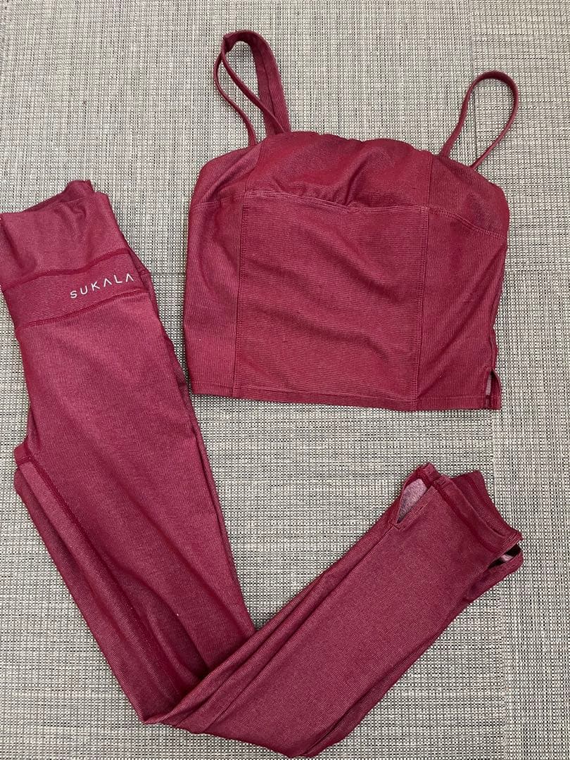 SUKALA ヨガウェアセット バーガンディSサイズ
