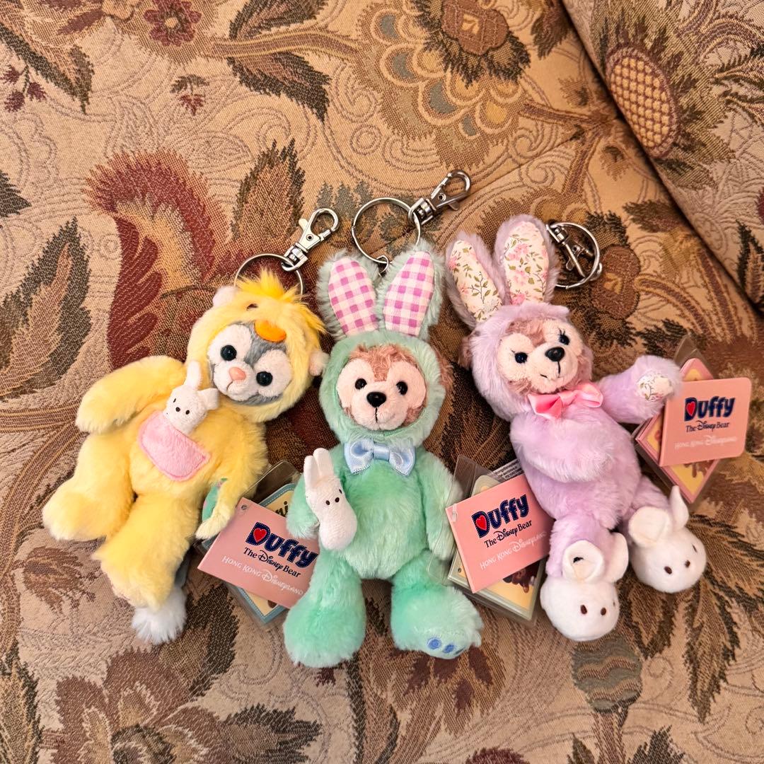 香港ディズニーランド　ダッフィー ぬいぐるみキーチェーン イースター
