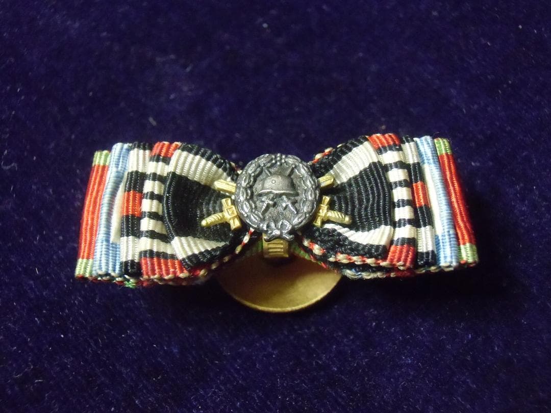 Ｗ帝政ドイツ軍/バイエルン王国＊ボタン穴用６連略綬（実物）