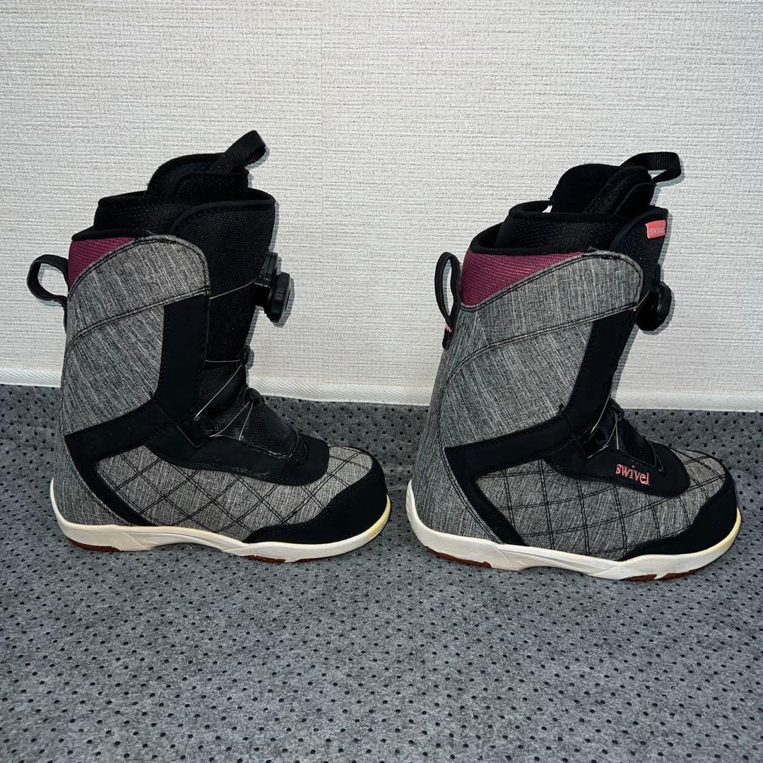 7-8回使用 人気サイズ23.5cm swivel ダイヤル スノボブーツ