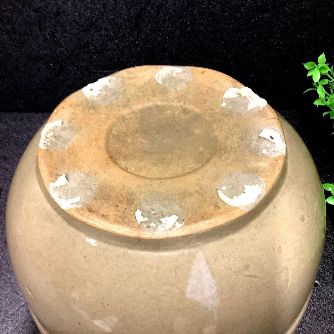 黄瀬戸　こね鉢・水鉢・花鉢・めだか鉢**昭和レトロ**