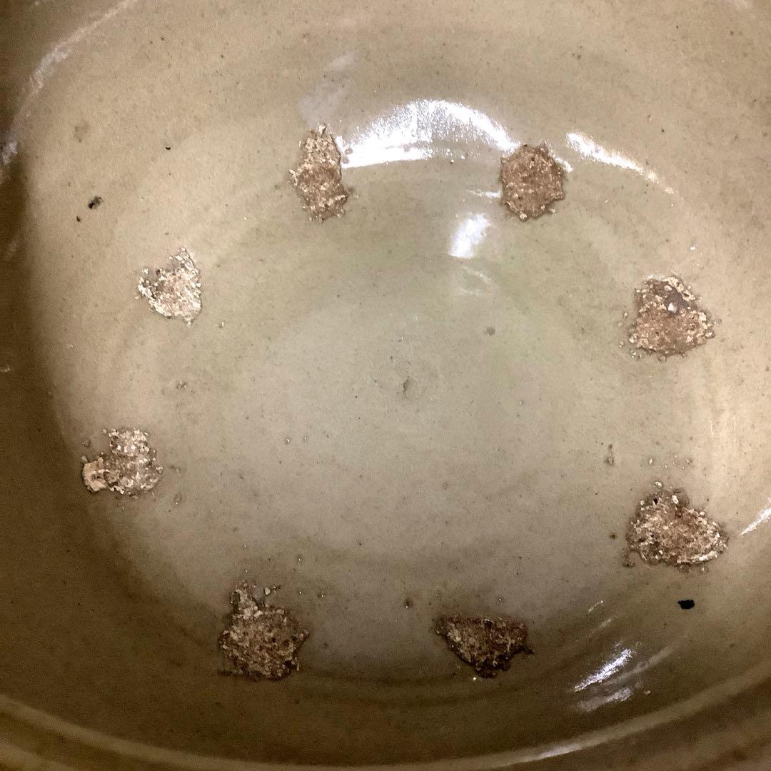 黄瀬戸　こね鉢・水鉢・花鉢・めだか鉢**昭和レトロ**