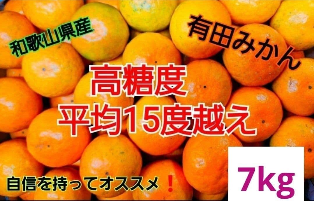 和歌山県有田産　平均糖度15度越え❗宮川早生　7kg　みかんキング　数量限定‼️