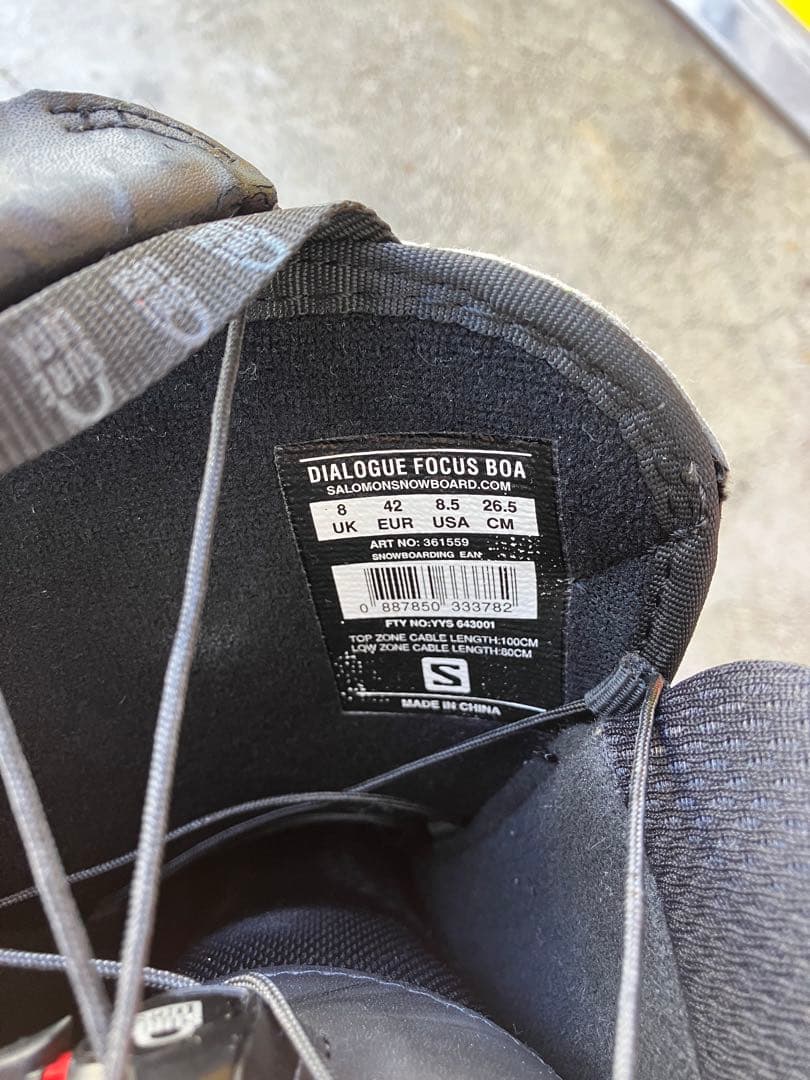 Salomon 男性用スノーボードブーツ 黒/赤