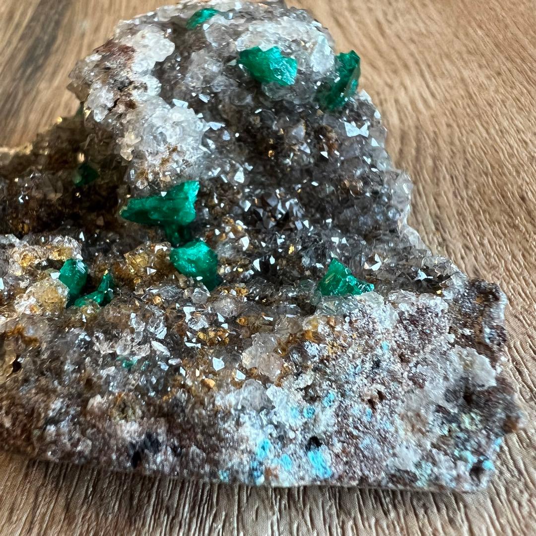 ダイオプテーズ 水晶 共生 鉱物 標本 原石