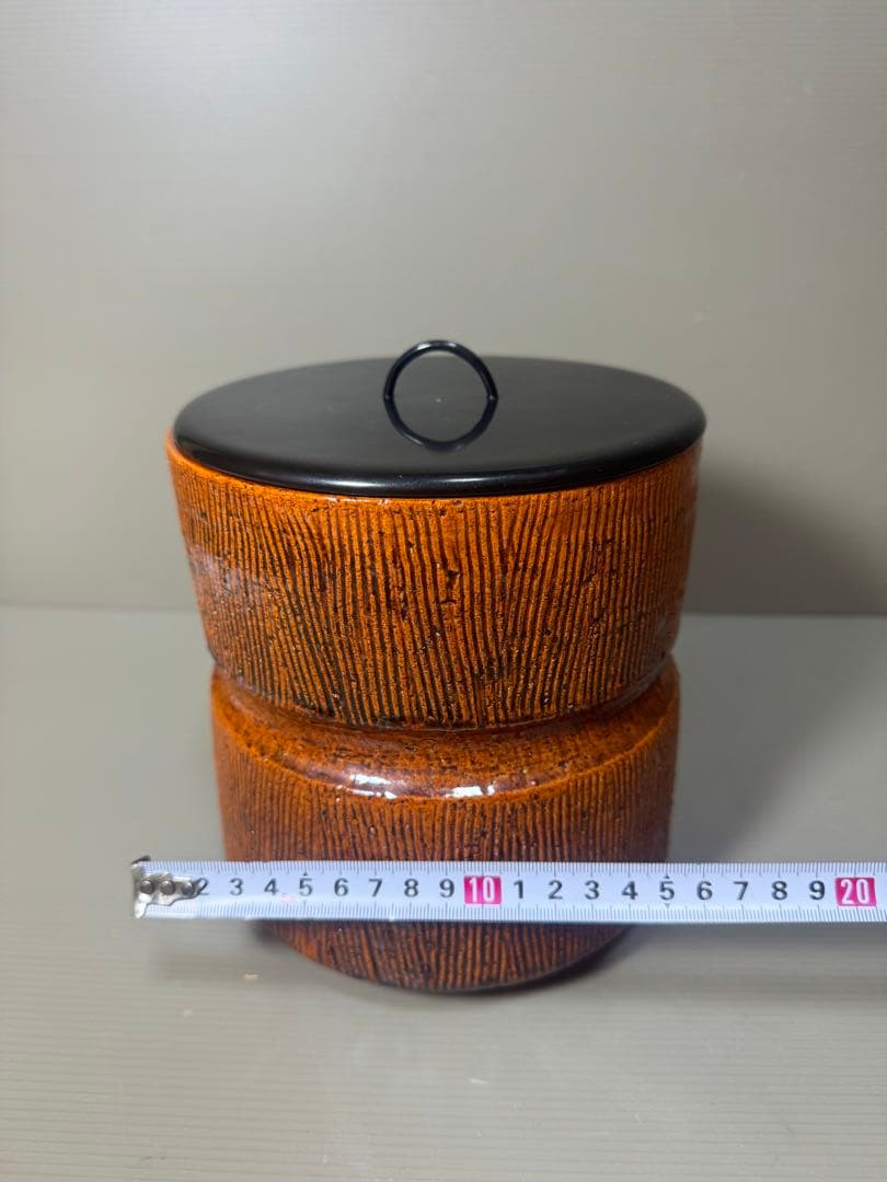 2168 大樋焼　中村定甫造　水指　共箱　茶道具