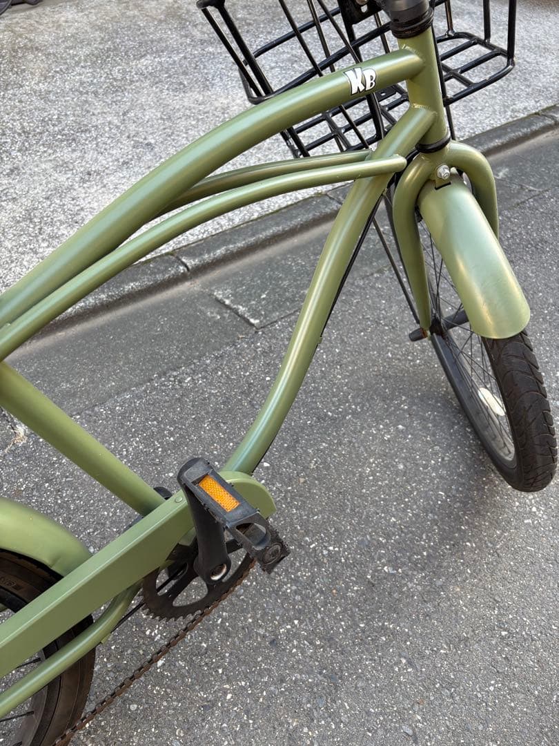 オリーブグリーン KBビーチクルーザー 自転車