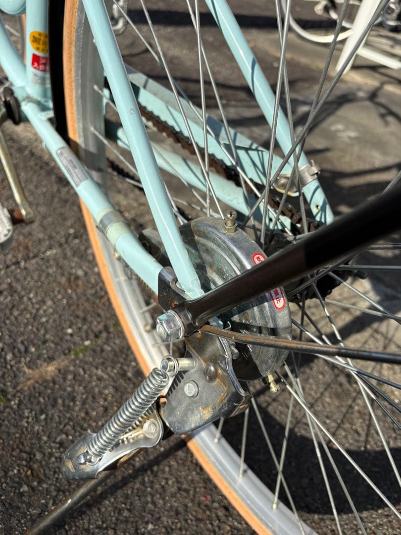 子供用自転車 水色 26インチ 前面バスケット付き