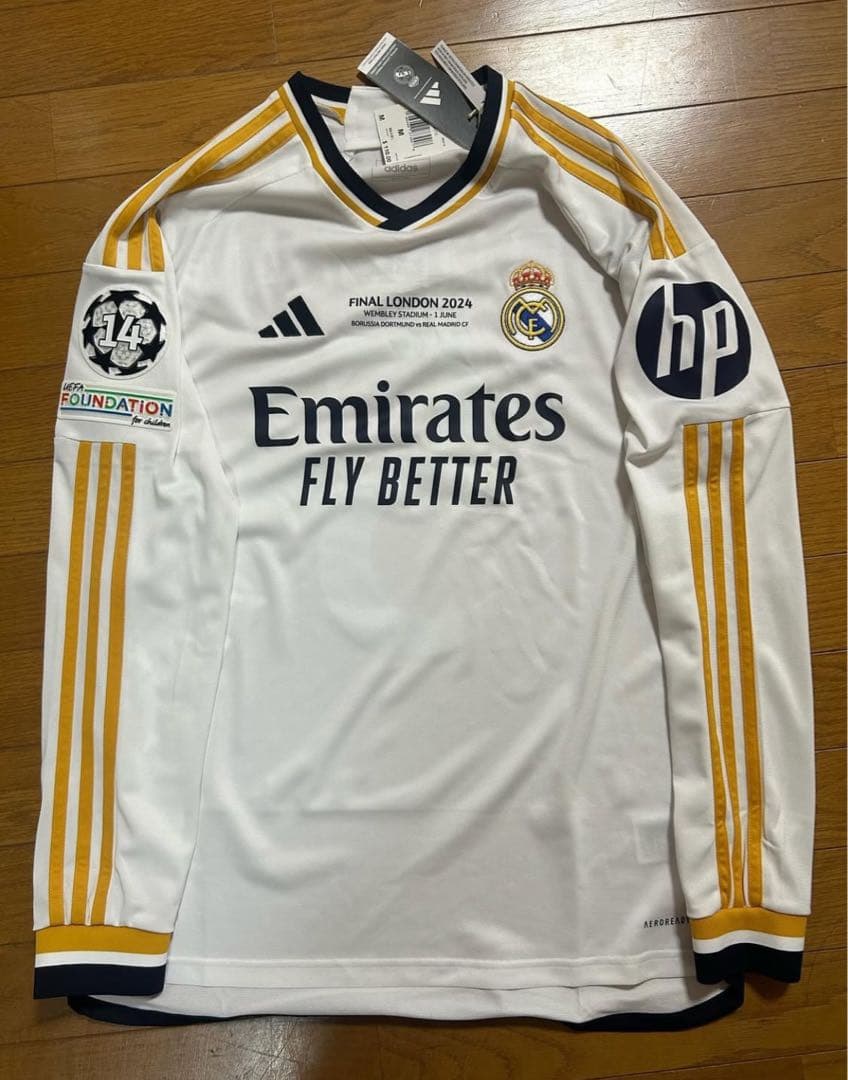 s*.様 タグ付正規品 レアルマドリード ベリンガム 長袖 ユニフォーム