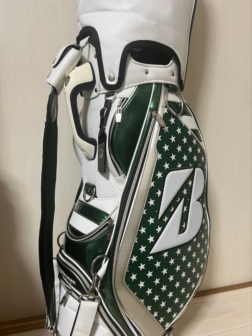 ブリヂストン 限定モデル２０２２年 マスターズ 合皮レザー ３点式キャディバッグ
