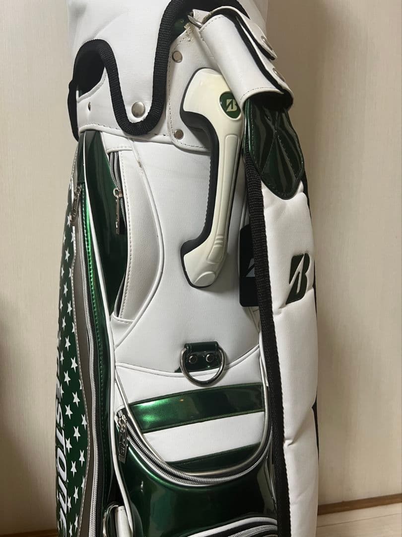 ブリヂストン 限定モデル２０２２年 マスターズ 合皮レザー ３点式キャディバッグ