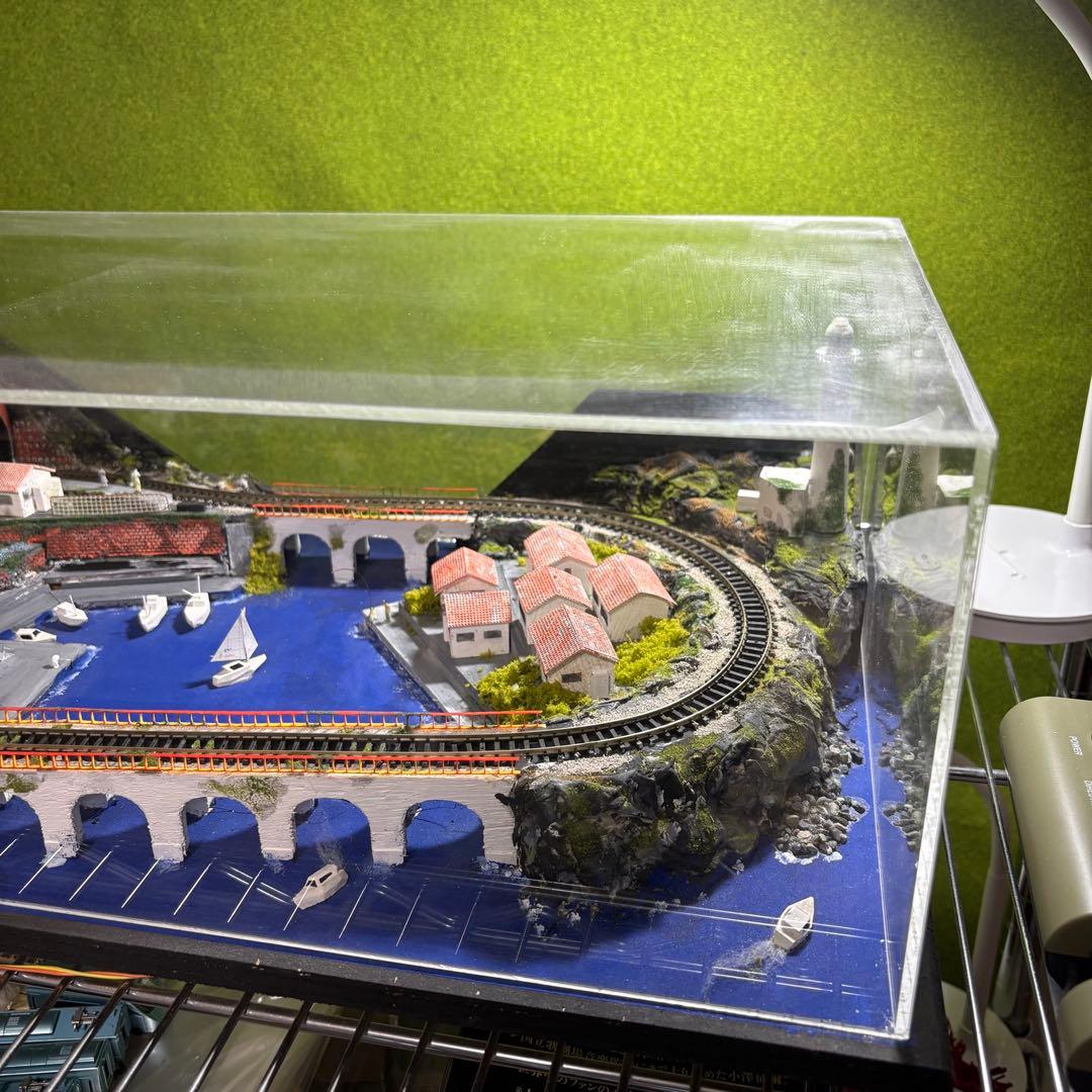 値下げ！　Nゲージ鉄道模型ジオラマ　港の風景
