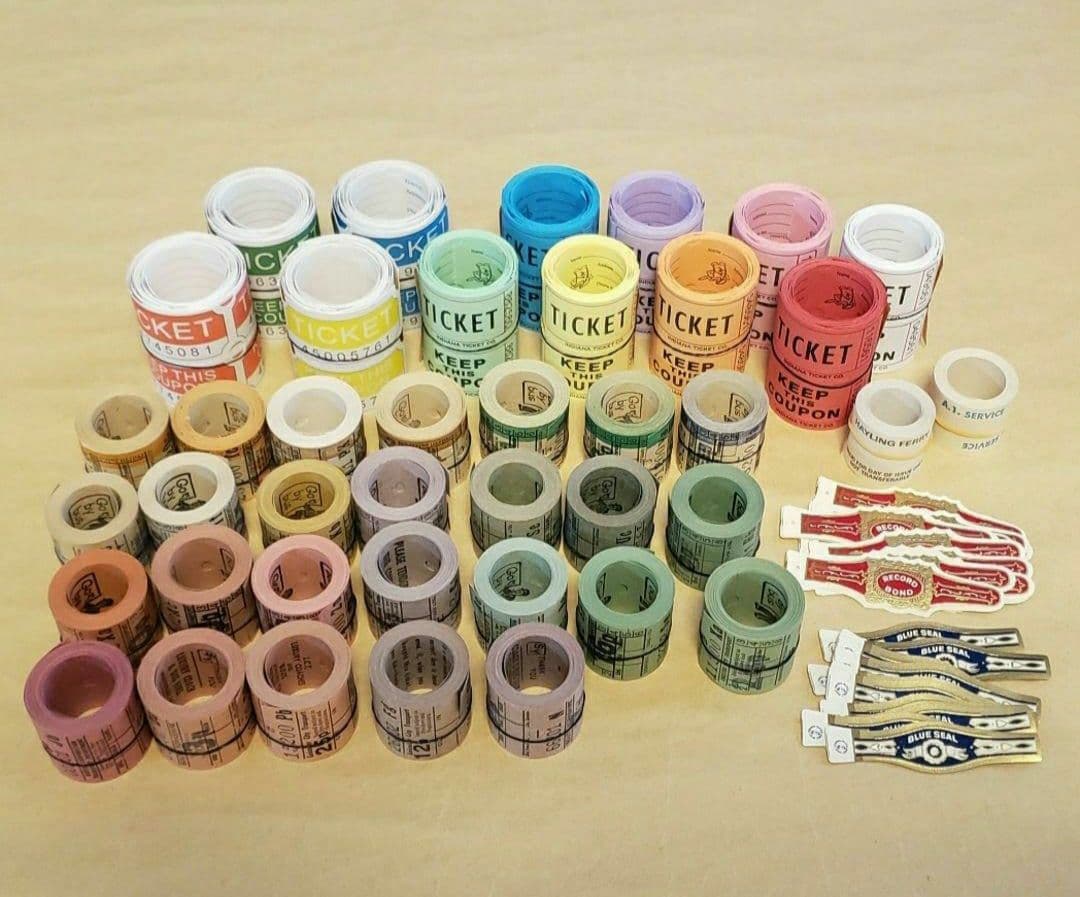 海外チケット まとめ売り☆バスチケット ダブルチケット 広告ロール シガーバンド