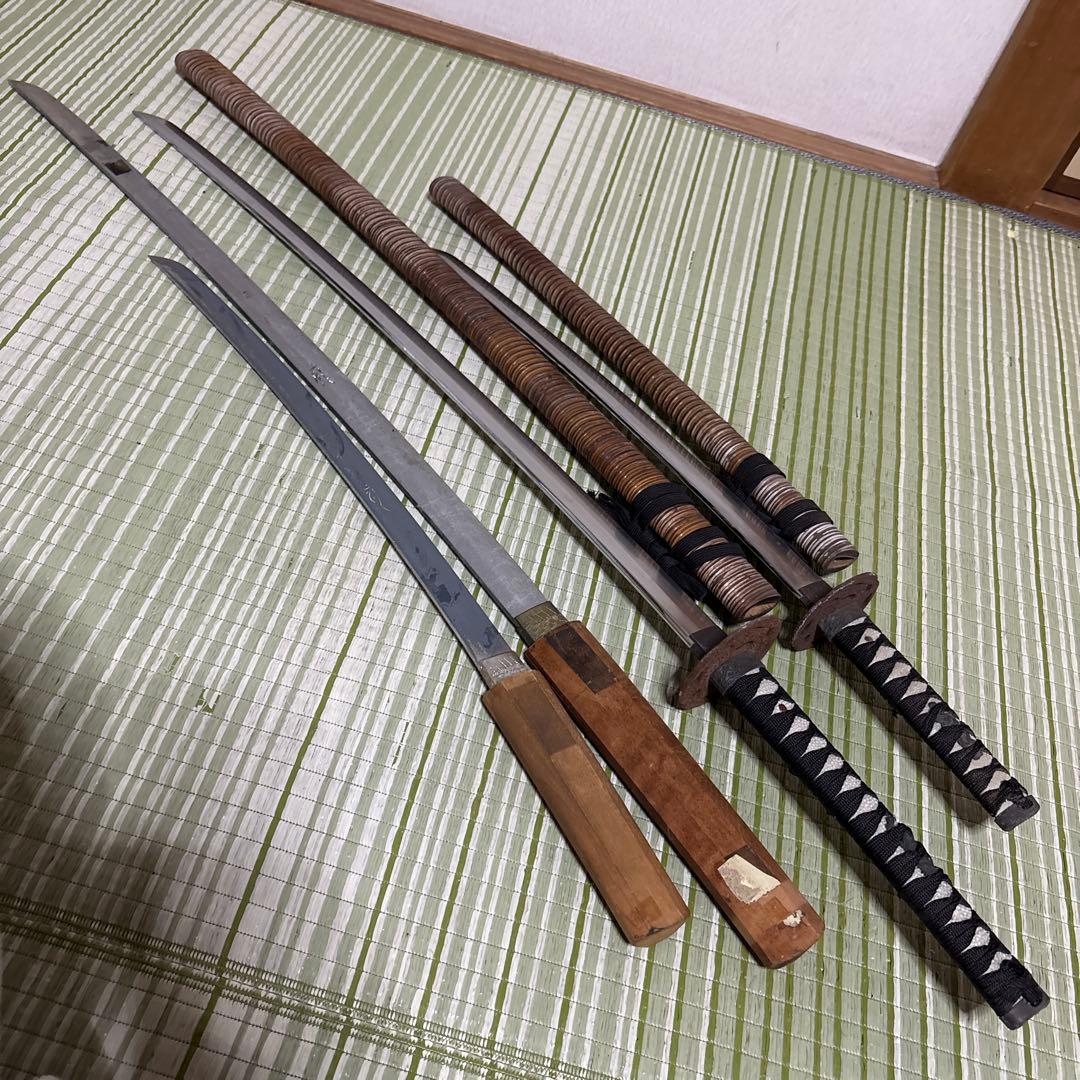 模造刀　模擬刀　武士　侍　伝統工芸　剣　ソード　太刀　小太刀　鞘　鍔　4本