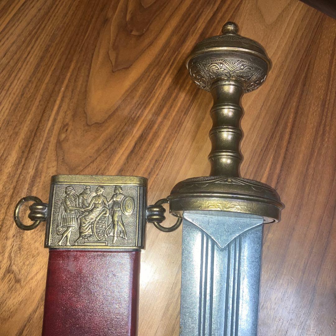 DENIX グラディウス シーザーソード ゴールド　赤い鞘　革風の鞘