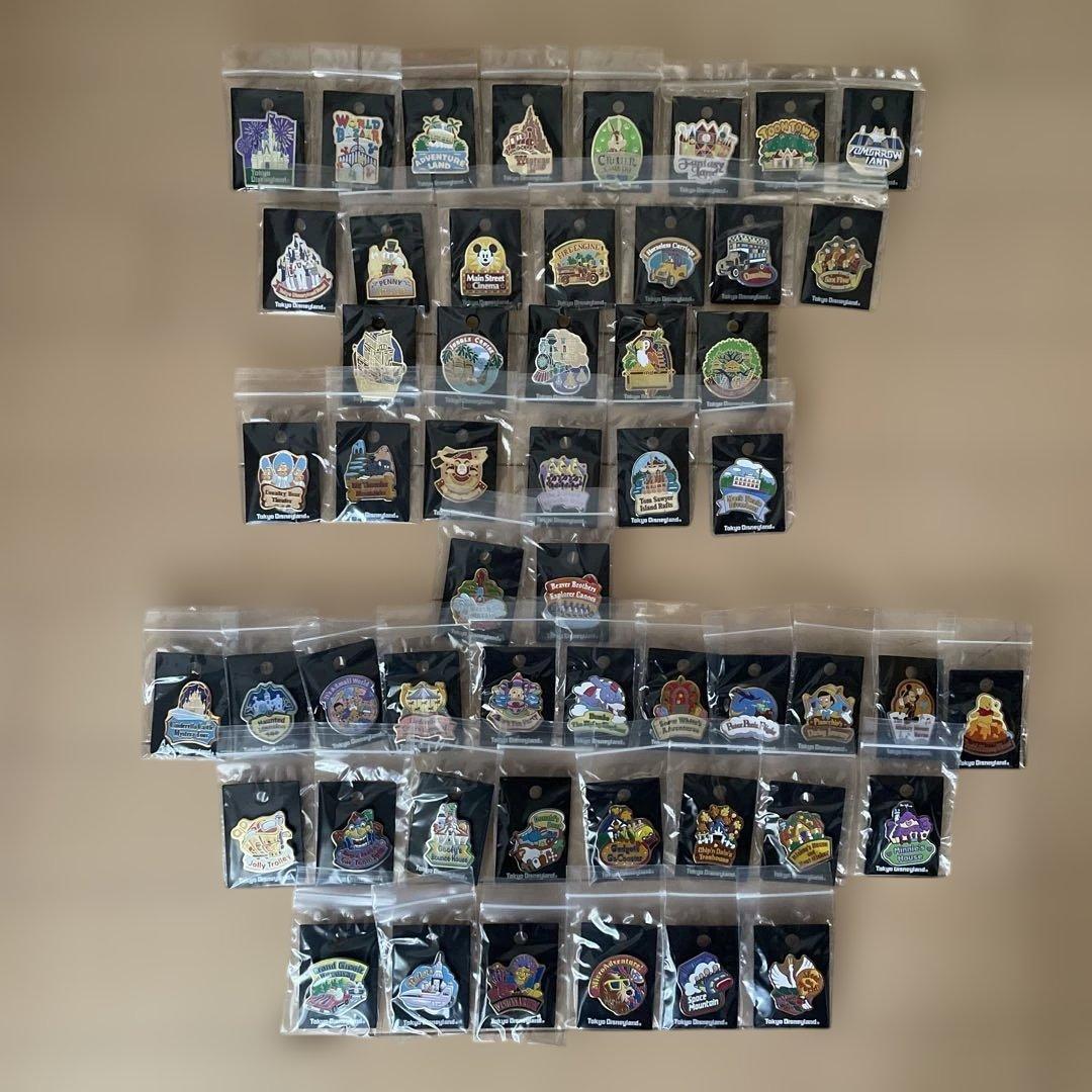 東京ディズニーランド　ピンバッジ　アトラクションなど　51個　コンプリートセット