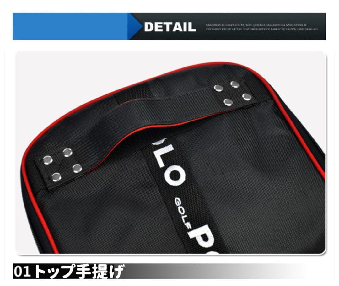 トラベルバッグ ゴルフ キャディバッグ カバーキャスター付きBLACK/GREY