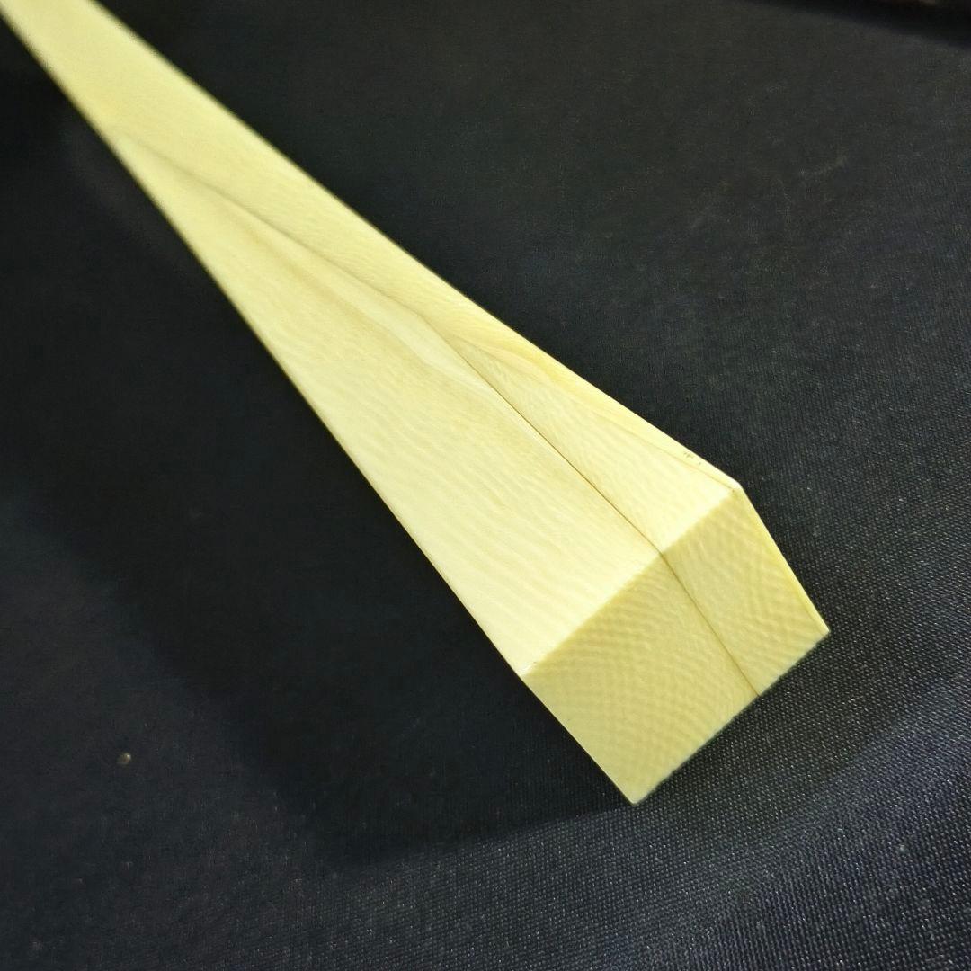 三味線 撥 バチ 天然材細工 縞模袋付 和楽器 旧家蔵出美品