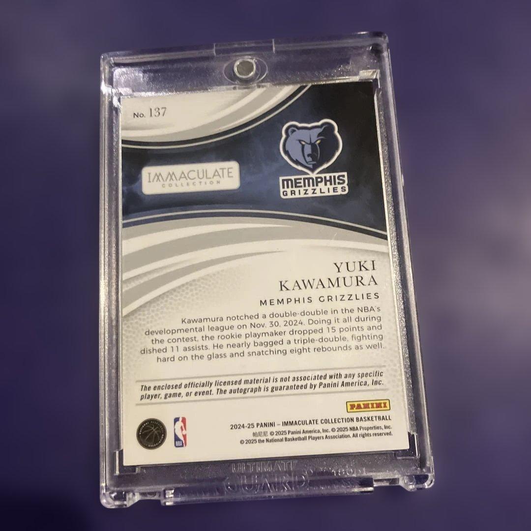 河村勇輝Yuki Kawamura ルーキーサインカード 09/25