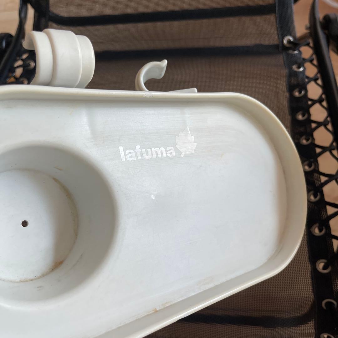 ラフマ　アウトドアチェア ブラック メッシュ　ドリンクホルダー付き