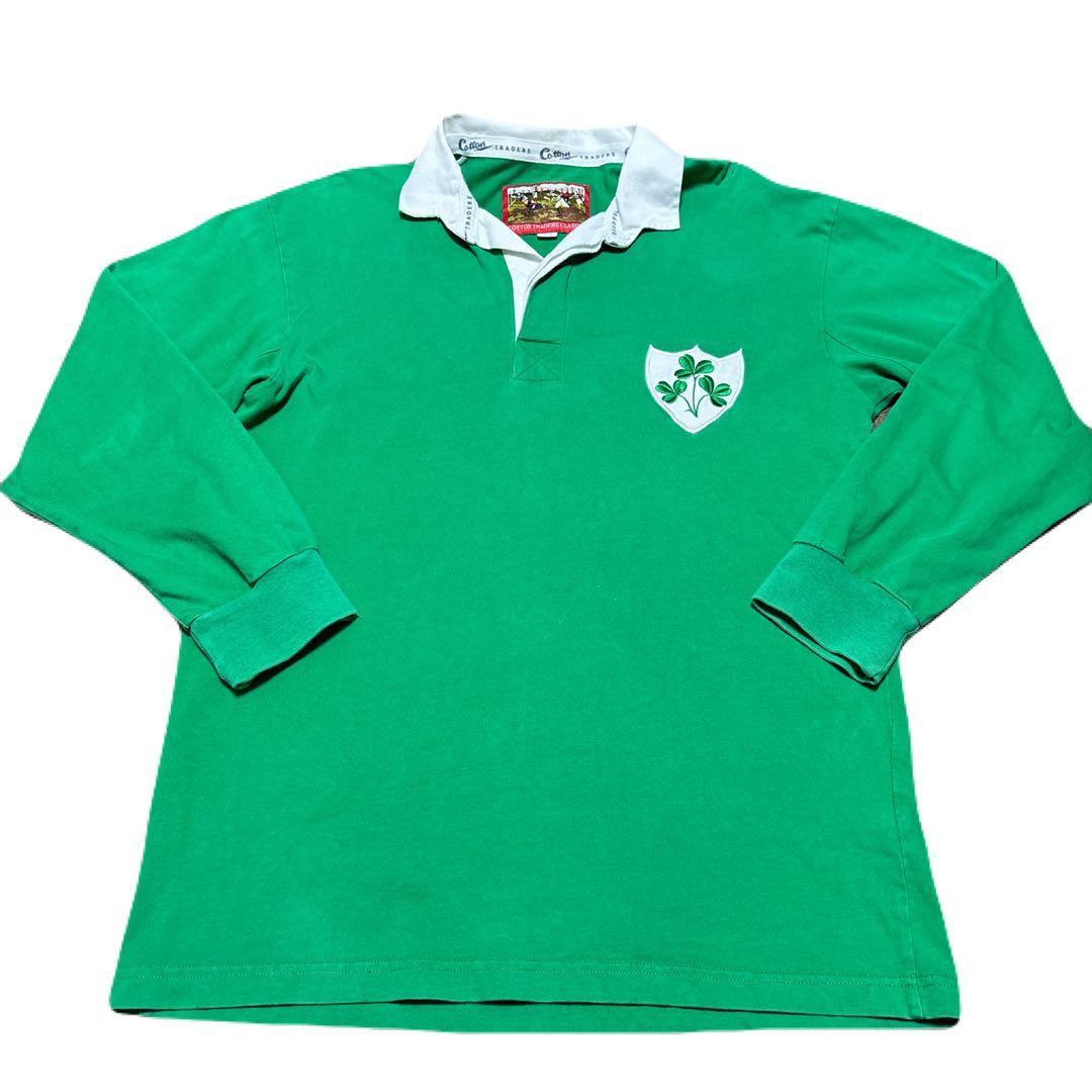 【激レア】ラグビー アイルランド代表　cotton コットン 長袖 ラガーシャツ