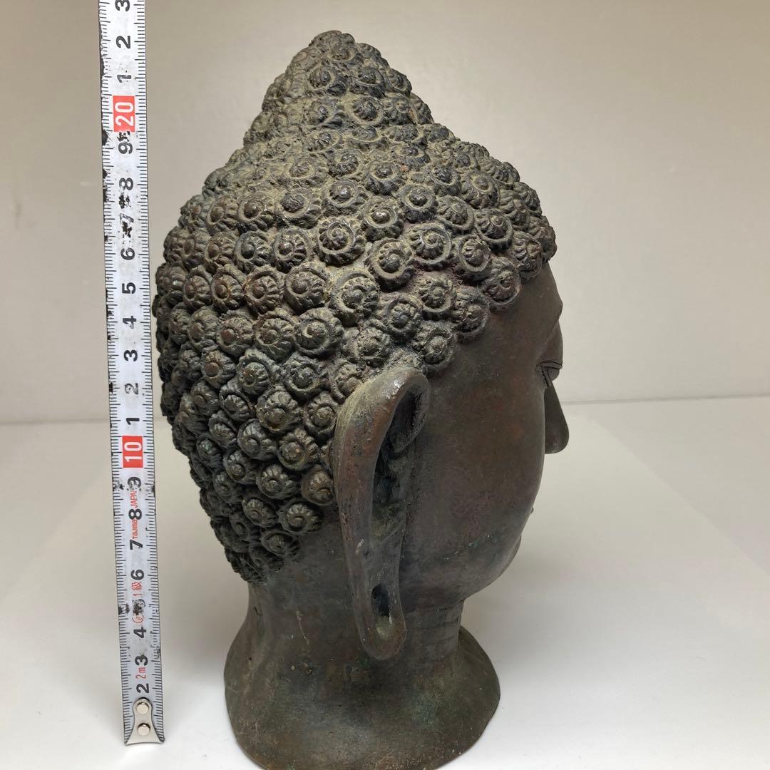 古銅　チベット仏　仏頭　2773g トヒサ　東さ7-0331①