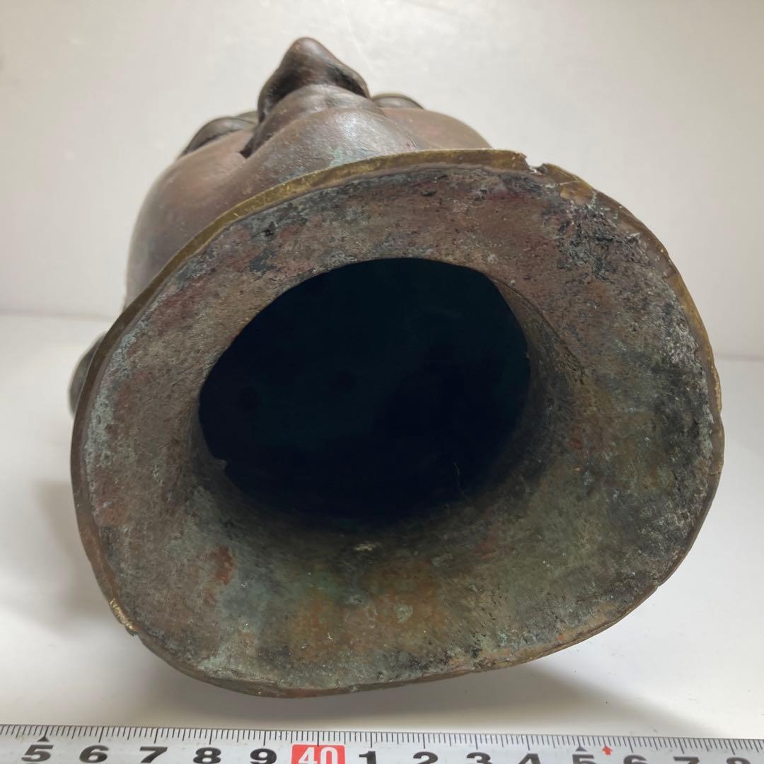 古銅　チベット仏　仏頭　2773g トヒサ　東さ7-0331①