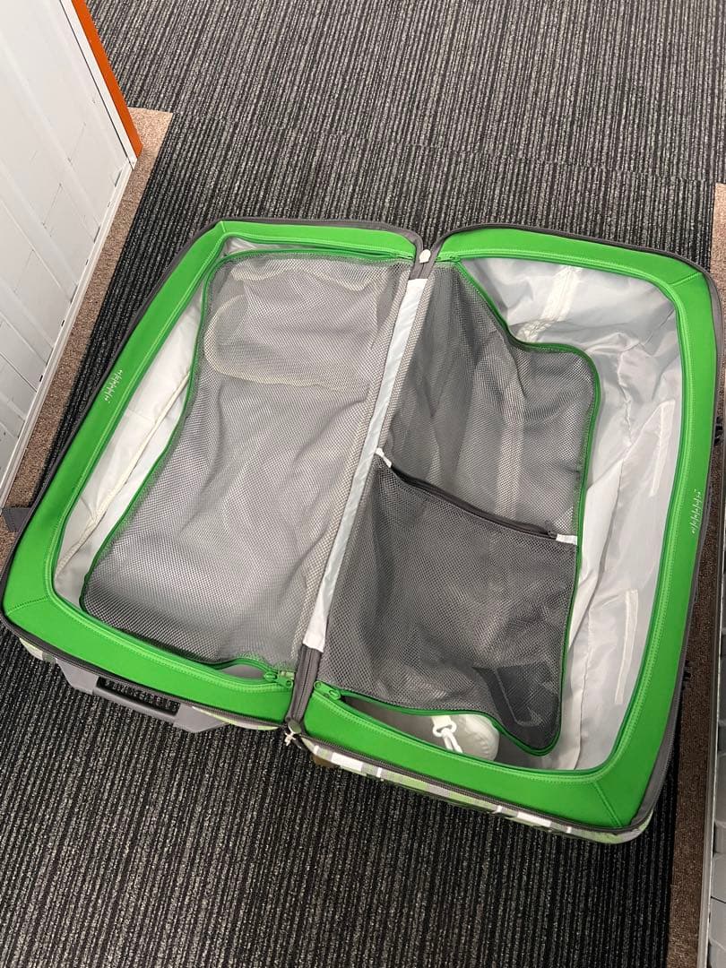 希少！BURTON トラベルキャリーバッグ グリーンチェック柄旅行スーツケース