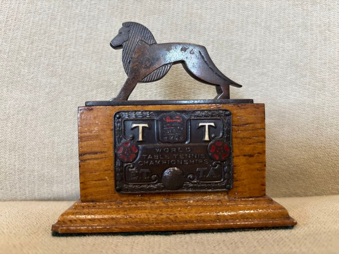世界卓球 1954 ロンドン ウェンブリー 大会 女子 トロフィー　オブジェ