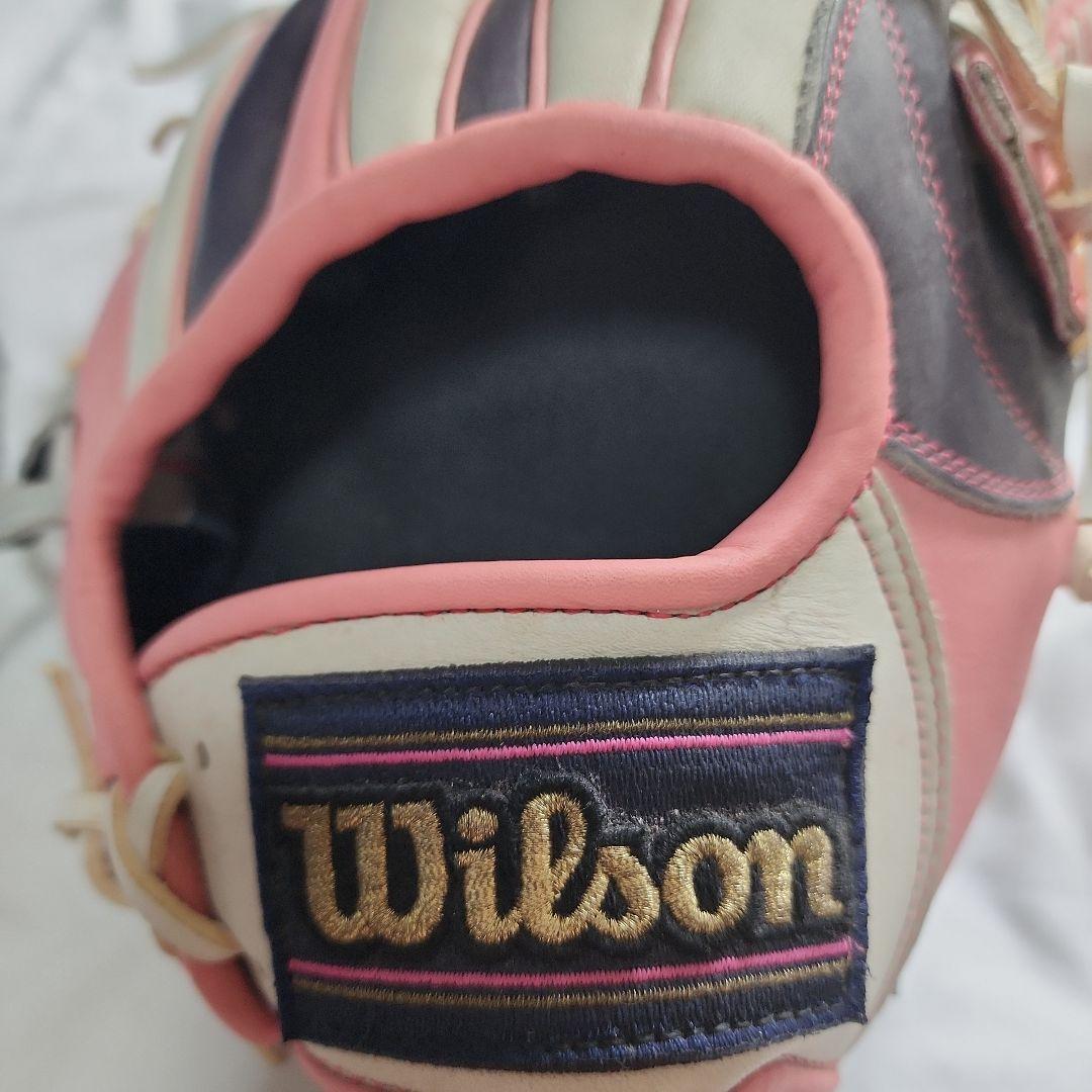 Wilson 軟式グローブ 外野用ピンク/ホワイト ✨限定品✨