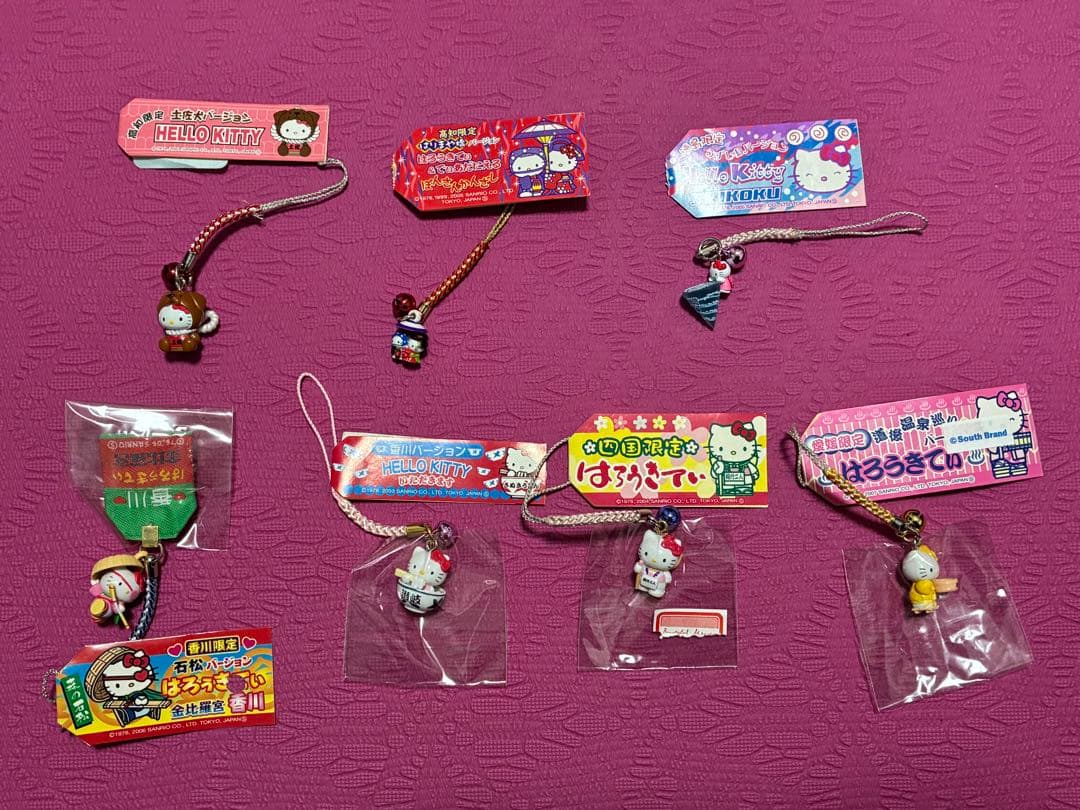 ハローキティ ご当地ストラップ 76個セット