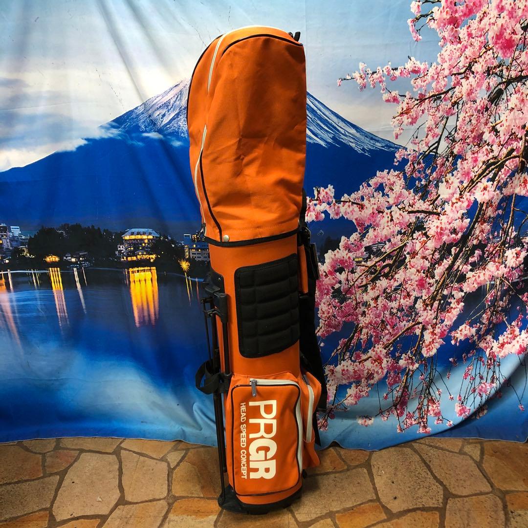 寶BV-1125 PRGR プロギア スタンド式 キャディバッグ オレンジ 美品