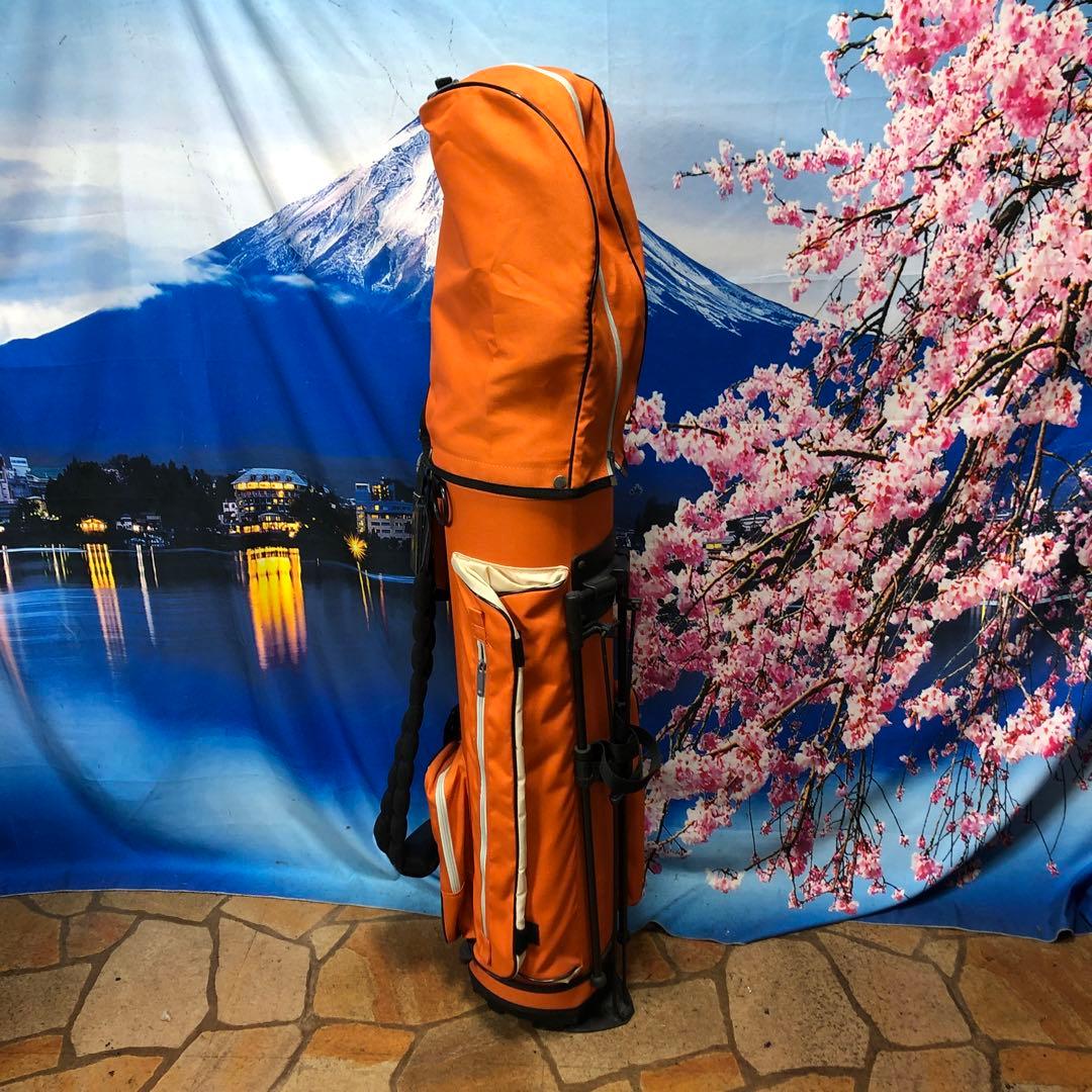 寶BV-1125 PRGR プロギア スタンド式 キャディバッグ オレンジ 美品