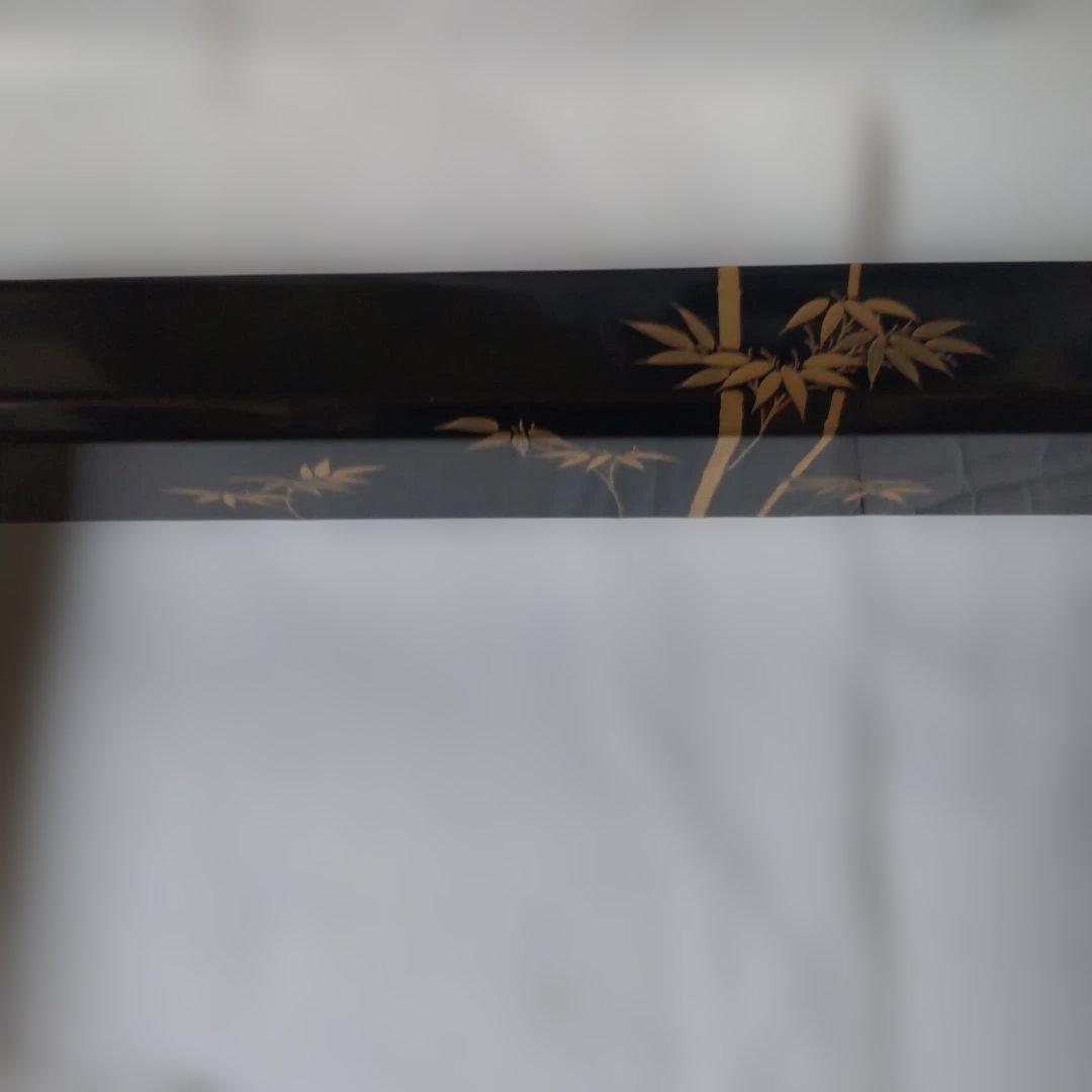 炉縁 塗師 林哲山 作『 四季草花蒔絵 』 四君子 金蒔絵 共箱 茶道具 美品