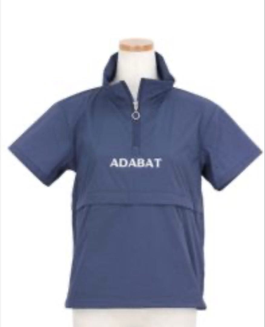 年末値下げ❗️ADABAT ネイビー ハーフジップ 半袖シャツ